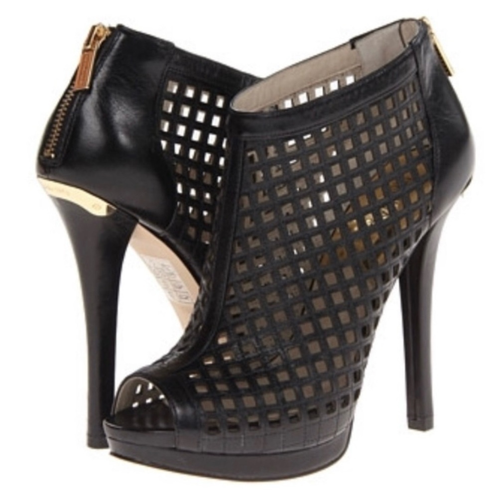 MICHAEL Michael Kors - Graham Peep Toe Platform Caged Booties (Brand New In Box)